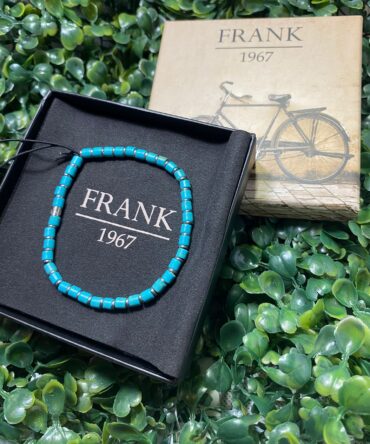 Frank: Pulsera azul turquesa y plata 7FB-0695