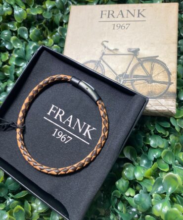 Frank: Pulsera en piel marrón claro y oscuro 7FB-0632-21