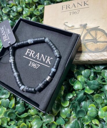 Frank:Pulsera negra y gris 7FB-0426