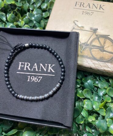 Frank: Pulsera negra con gris 7FB-0686
