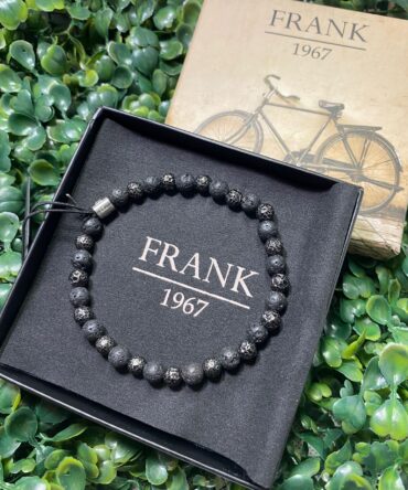 Frank: Pulsera de piedras volcánicas negras 7FB-0700