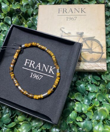 Frank: Pulsera en tonos marrón y plateado 7FB-0704