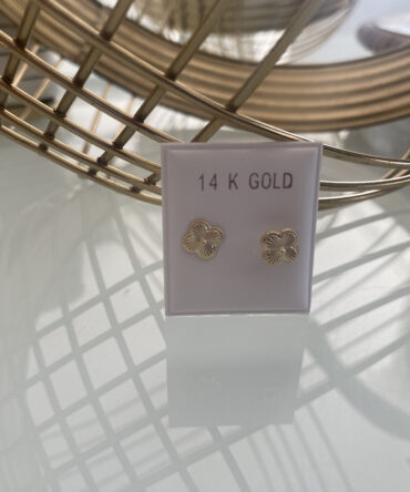 Amaury: Pantallas en oro 14k en forma de flor (2025SB)