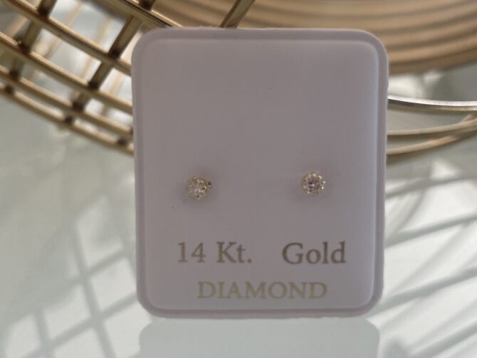 Amaury: Pantallas en oro 14K y diamantes (25035B)