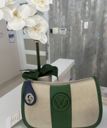 Cartera Veronique Crema y Verde