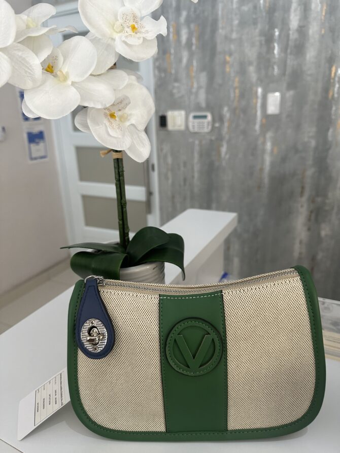 Cartera Veronique Crema y Verde