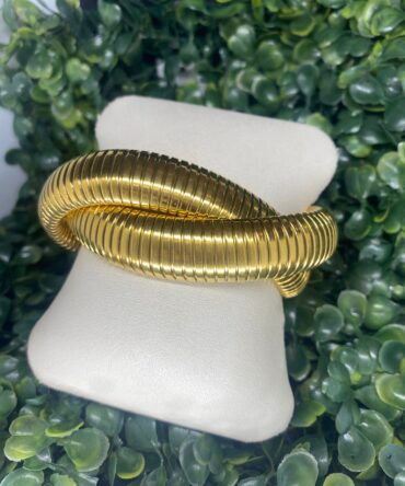 Acenttum Pulsera entrelazada en tono dorado