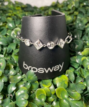 Brossway: Pulsera plateada con zirconias clear BEH13