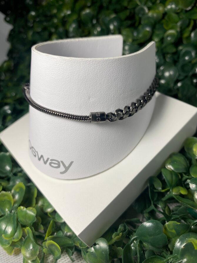 Brosway: Pulsera negra para añadir dijes BBR67