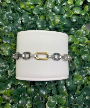 Acenttum:  Pulsera doble tono (dorado y plateado) ST-136.2