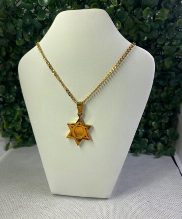 Classic of NY:Cadena dorada con dije de estrella SL-7334