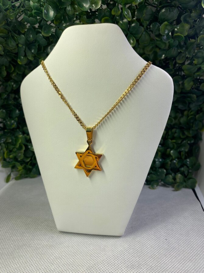 Classic of NY:Cadena dorada con dije de estrella SL-7334