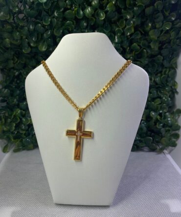Classic of NY: Cadena dorada con crucifijo SL-7093