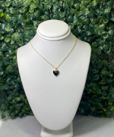 Classic of NY: Collar dorado con dije de corazón enchape oro 14k M-7468-GP