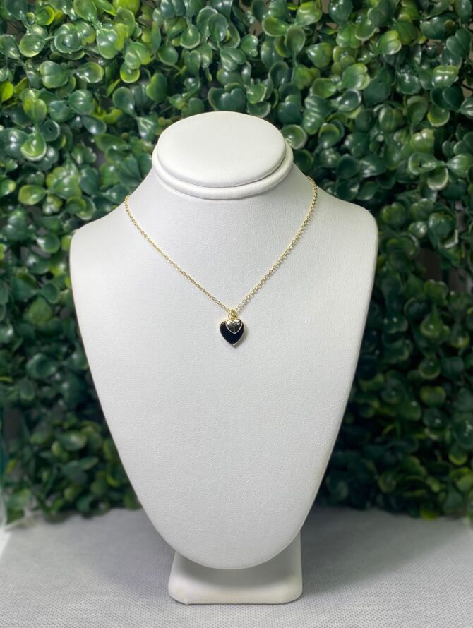 Classic of NY: Collar dorado con dije de corazón enchape oro 14k M-7468-GP