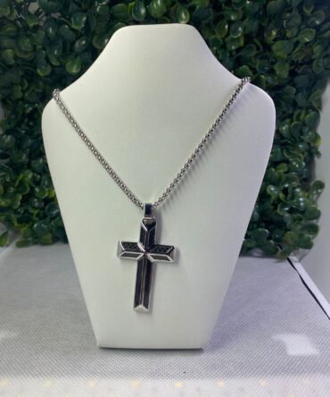 Classic of NY: Cadena plateada con crucifijo SL-7088