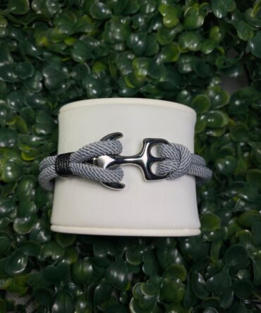 Acenttum:  Pulsera gris con Ancla BN-53