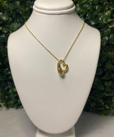 Classic of NY: Collar dorado enchape oro 14k con dije de corazón L-4436-GP