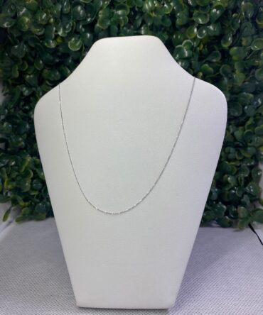 Classic of NY: Cadena en oro blanco de 14k 14Q-498
