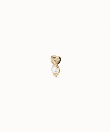 UNO DE 50 CHARM DORADO PERLA