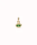 UNO DE 50 CHARM DORADO OJITO VERDE