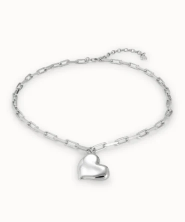UNO DE 50 COLLAR PLATA CORAZON