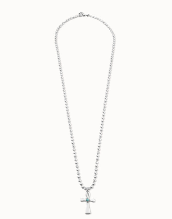 UNO DE 50 COLLAR PLATA BOLITAS