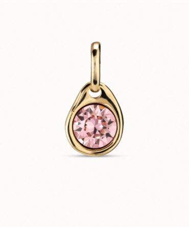 UNO DE 50 CHARM CRISTAL ROSA DORADO