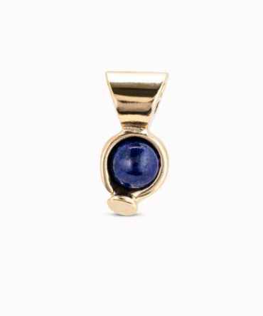 UNO DE 50 CHARM CON PIEDRA AZUL DORADO