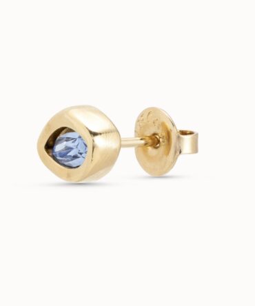 UNO DE 50: Single Stud Earring With Blue Stone