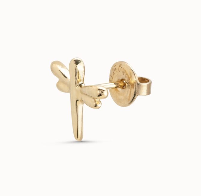 UNO DE 50: Dragonfly Single Stud Earring