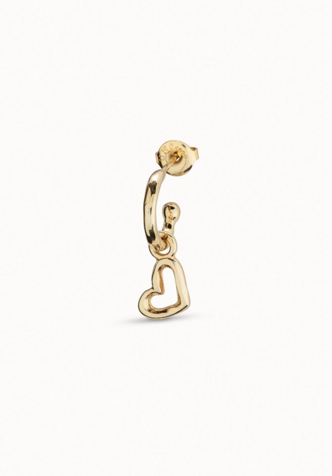 UNO DE 50: Heart Single Hoop Charm