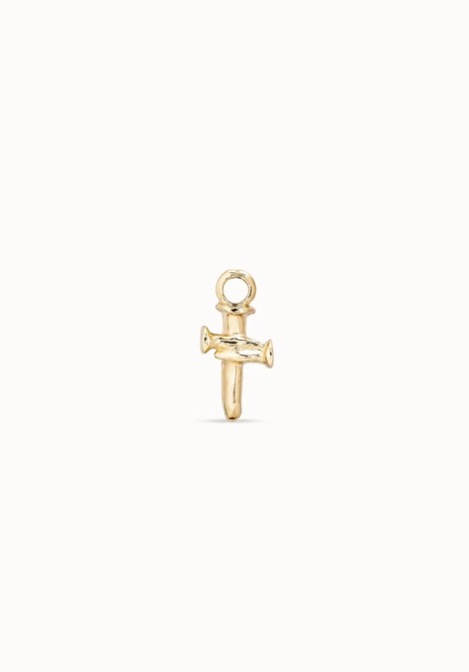 UNO DE 50: Cross Single Hoop Charm