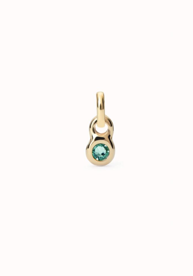 UNO DE 50: Charm with green crystal