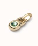UNO DE 50: Charm with green crystal