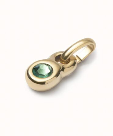 UNO DE 50: Charm with green crystal