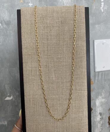 UNO DE 50 COLLAR ESLABONES TRENZADOS DORADA