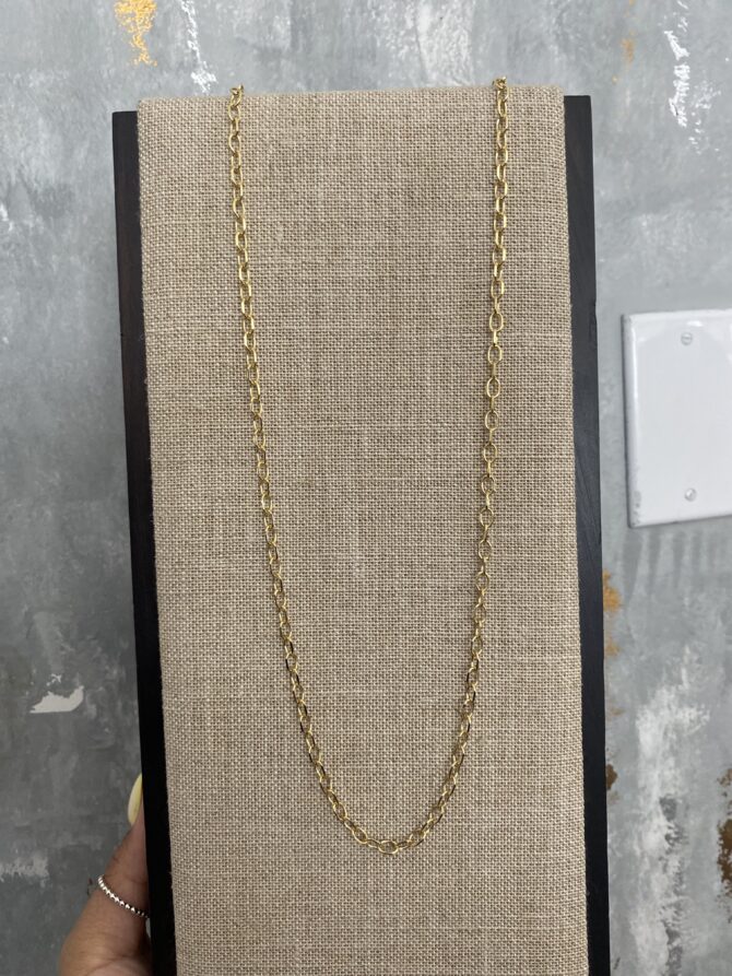 UNO DE 50 COLLAR ESLABONES TRENZADOS DORADA