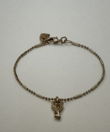 Uno de 50 Pulsera con charm corazon de llave dorada (M)