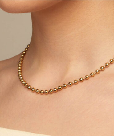 UNO DE 50 Collar de cadena de cuentas dorado