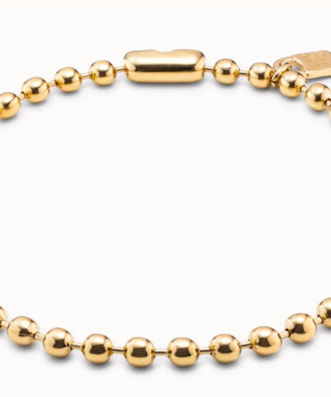 UNO DE 50 Collar corto de cuentas con candado dorado