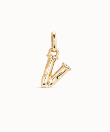 UNO DE 50 CHARM LETRA V DORADO