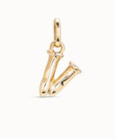 UNO DE 50 CHARM LETRA V DORADO