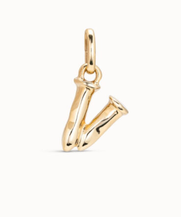 UNO DE 50 CHARM LETRA V DORADO