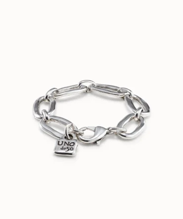 UNO DE 50 PULSERA PLATA ESLABONES GRANDES (M)