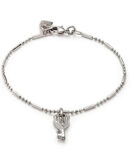 UNO DE 50 PULSERA CHARM CORAZON DE LLAVE PLATA (L)