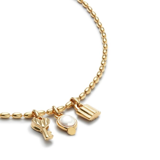 UNO de 50 KEY PADLOCK AND PEARL COLLAR