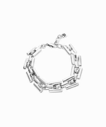 Pulsera bañada en plata de ley con eslabones M-L