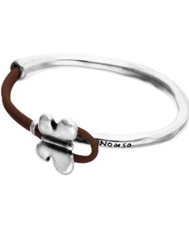 Silver and Brown Butterfly Bracelet