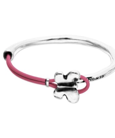 Silver and Pink BUTTERFLY Bracelet